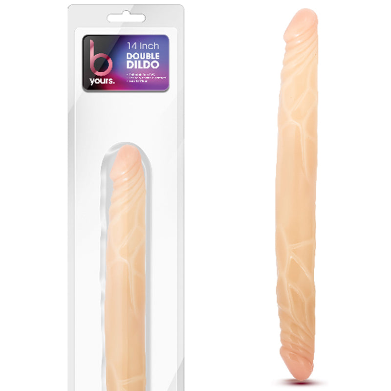 Blush B Yours 14 in. Double Dildo Beige