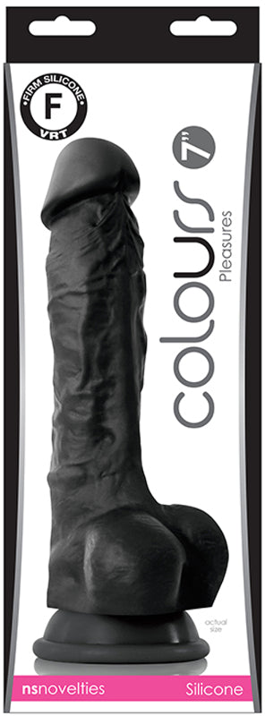 Colours Pleasures 7in Dildo Black