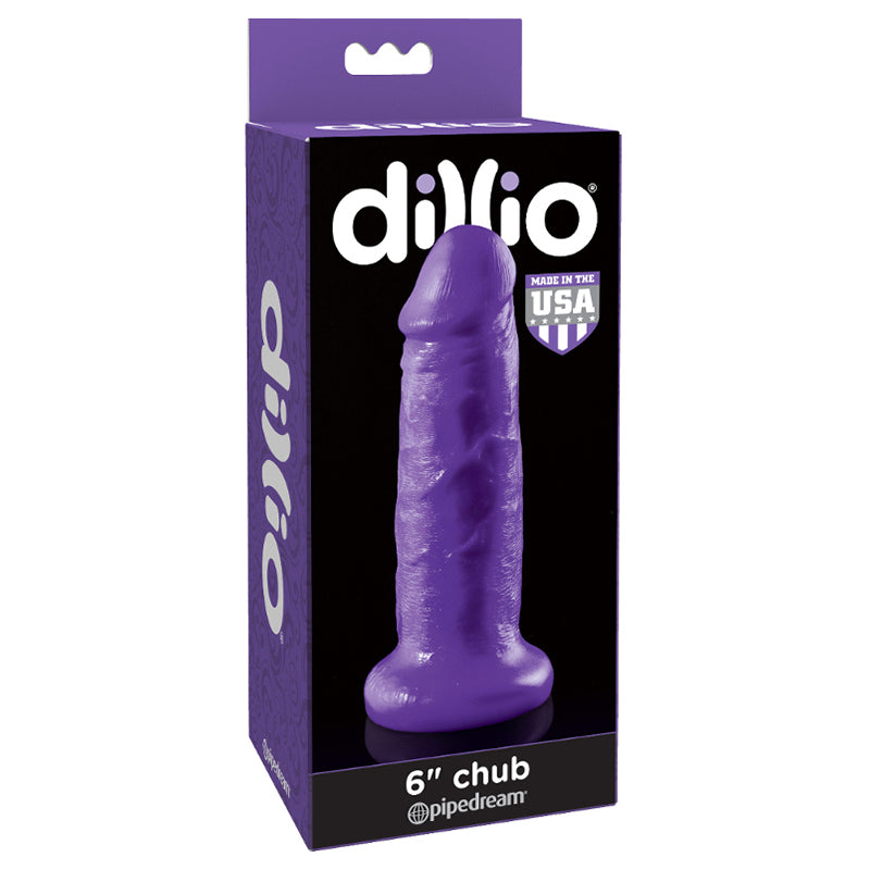 Pipedream Dillio 6 in. Chub Realistic Dildo With Suction Cup Purple