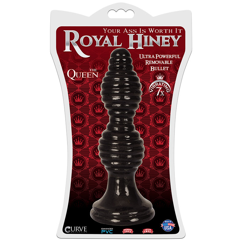 Curve Toys Royal Hiney The Queen Vibrating Anal Plug Black