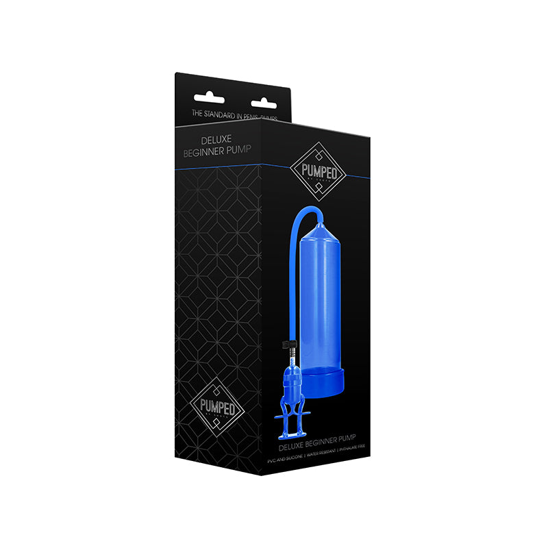 Shots Pumped Deluxe Beginner Penis Pump Blue