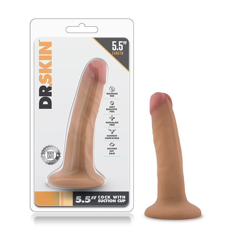 Blush Dr. Skin Realistic 5.5 in. Dildo with Suction Cup Tan