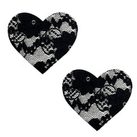 Neva Nude Pasty Heart Lace Black
