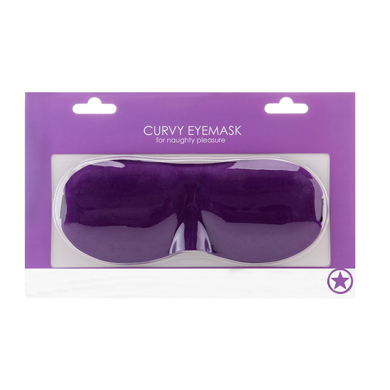 Ouch! Curvy Eye mask Adjustable Velcro Blindfold Purple