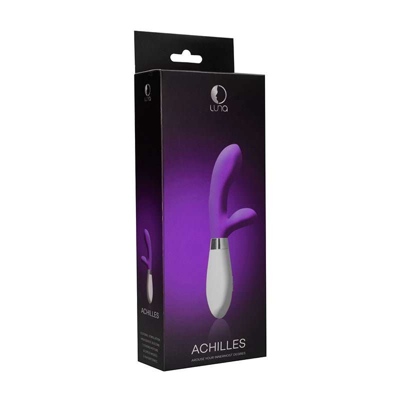 Luna Achilles 10-Speed Silicone Dual Stimulation Vibrator Purple