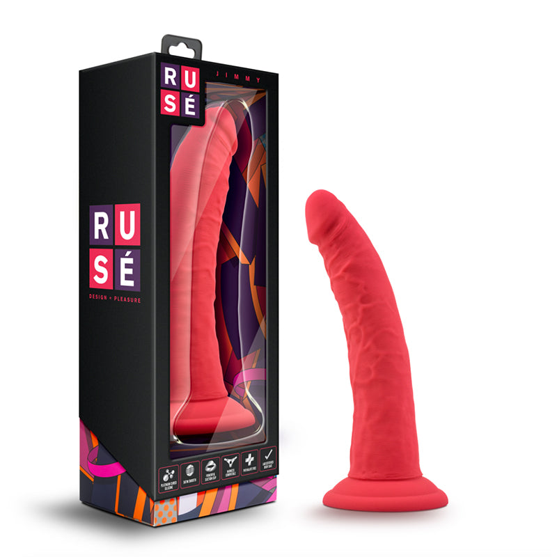 Blush Ruse Jimmy Realistic 7.5 in. Silicone Dildo with Suction Cup Cerise