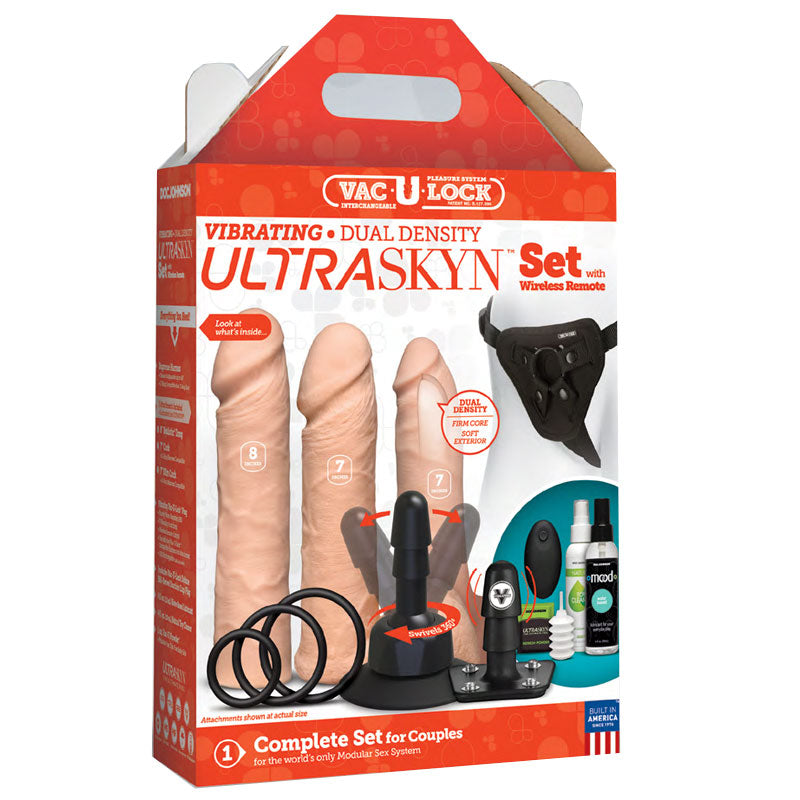 Vac-U-Lock - Vibrating Dual Density ULTRASKYN Set- Vanilla