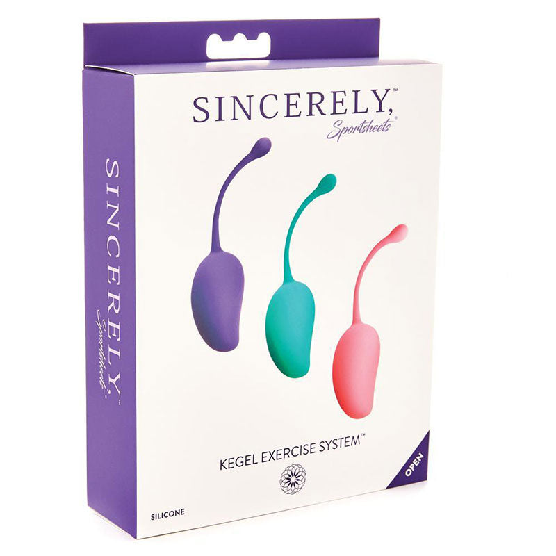 Sincerely, Sportsheets 3-Piece Silicone Kegel Exercise System Assorted Colors