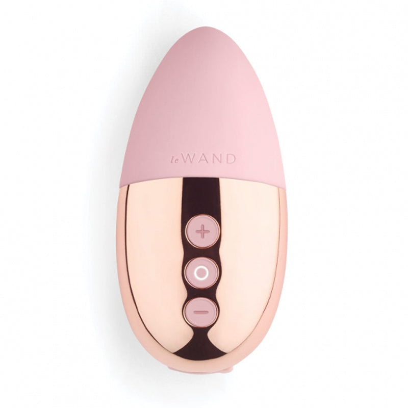 Le Wand Chrome Point Rechargeable Silicone Mini Vibrator Rose Gold