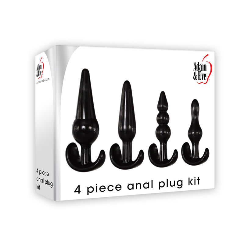 Adam & Eve 4-Piece Anal Plug Kit Black