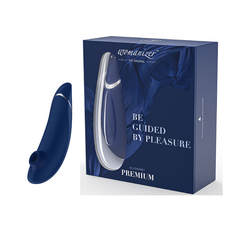 Womanizer Premium Rechargeable Silicone Autopilot Pleasure Air Clitoral Stimulator Blueberry