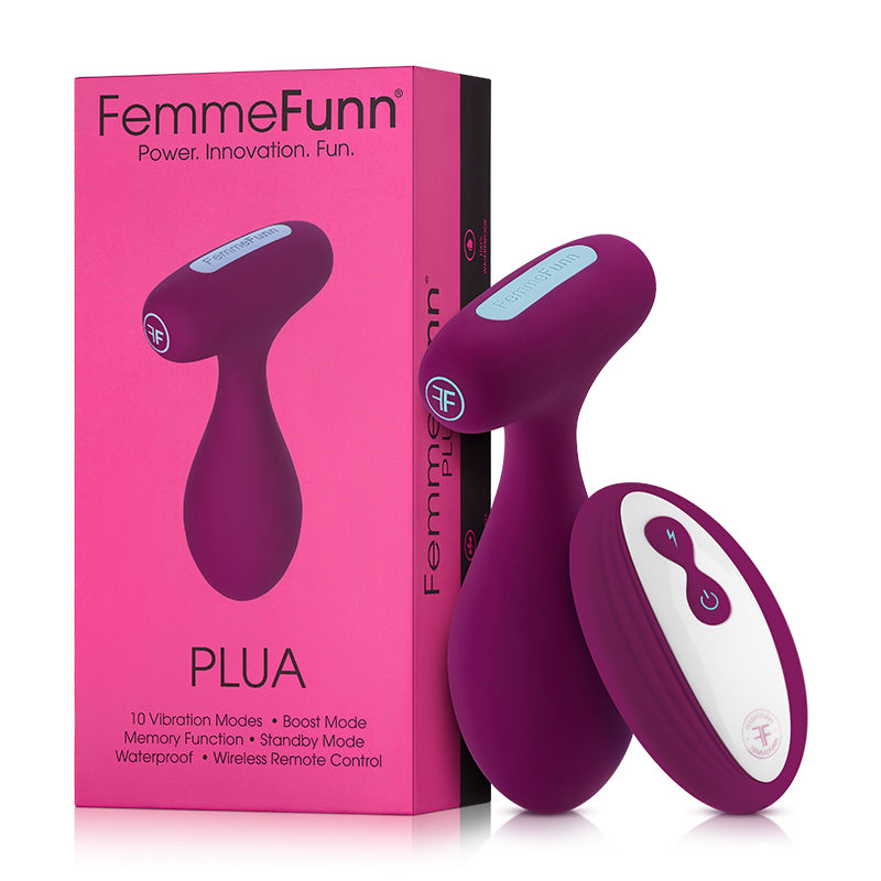 FemmeFunn Plua Rechargeable Remote-Controlled Silicone Vibrating Anal Plug Fuchsia