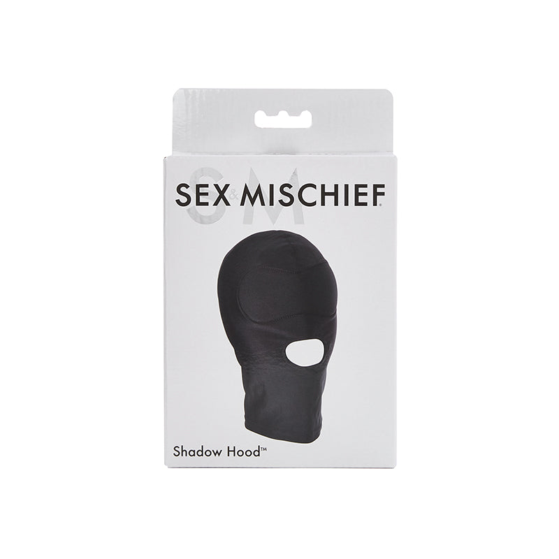 Sportsheets Sex &amp; Mischief Shadow Hood Full-Head Mask with Open Mouth Black