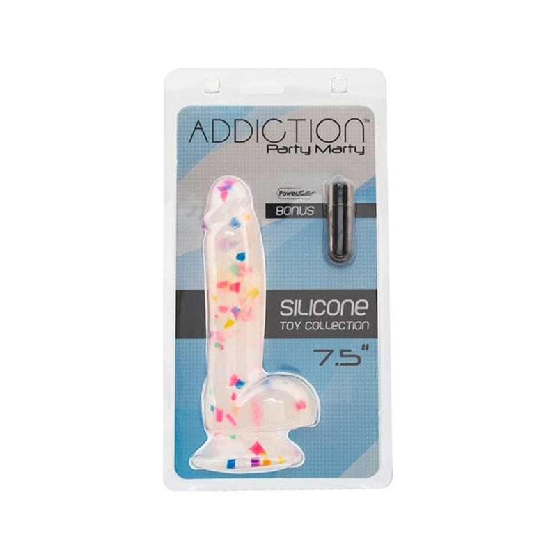 Addiction Confetti Dong 7.5in W/PowerBullet