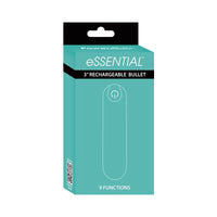 eSSENTIAL Bullet 9 Function USB Rechargeable Cord and Case Included Water-Resistant Teal