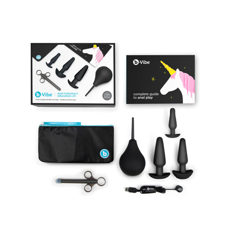 b-Vibe 7-Piece Anal Training &amp; Education Set Black