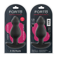 Forto F-78 Pointee Silicone Anal Plug Large Black