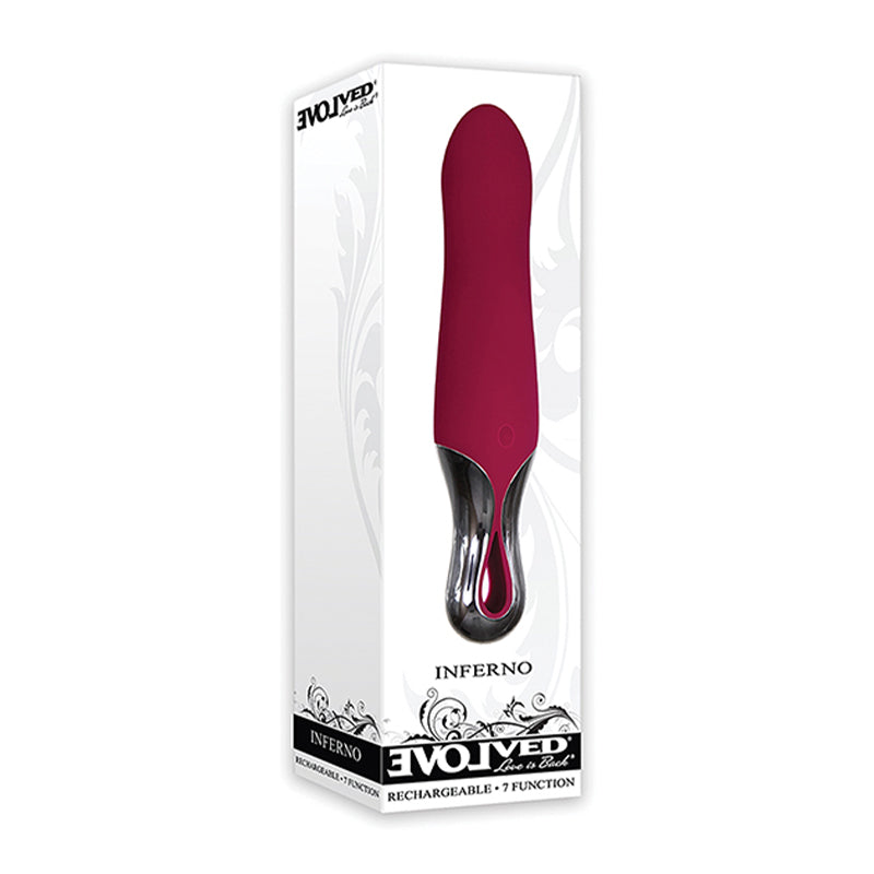 Evolved Inferno Rechargeable Silicone Mini Vibrator Red