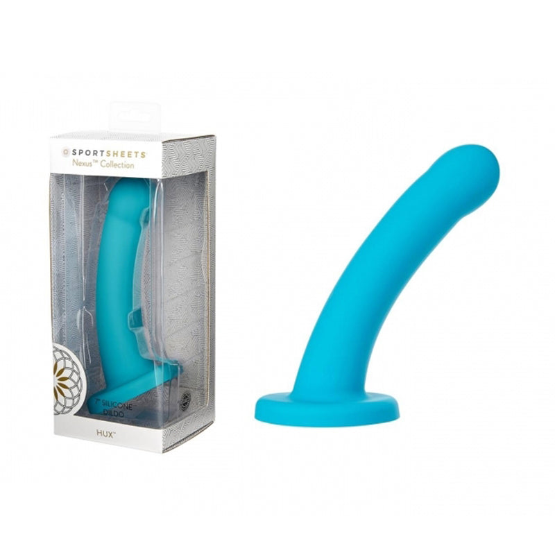 Sportsheets Nexus Collection Hux 7 in. Silicone Dildo with Suction Cup Turquoise