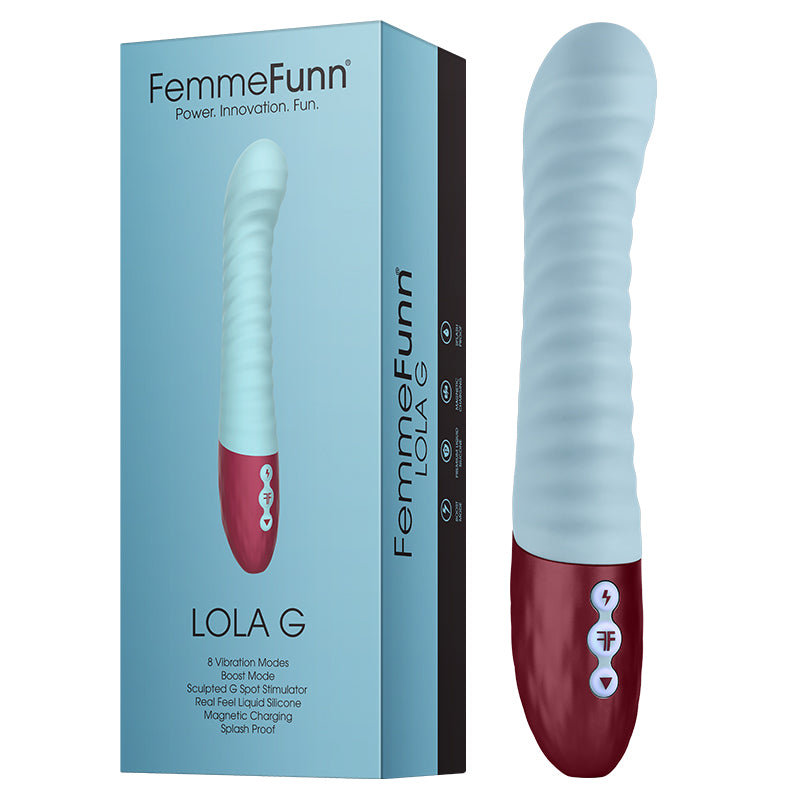 FemmeFunn Lola G Rechargeable Silicone G-Spot Vibrator Blue