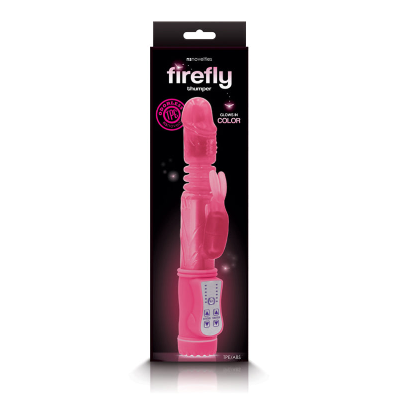 Firefly Thumper Thrusting Rabbit Vibrator - Pink
