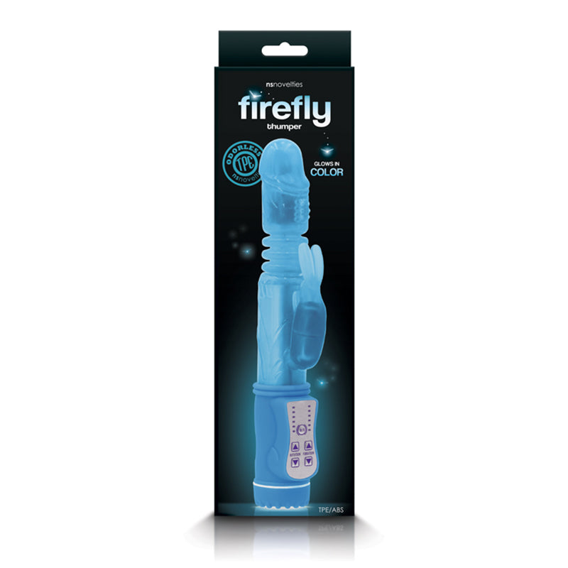 Firefly Thumper Thrusting Rabbit Vibrator - Blue