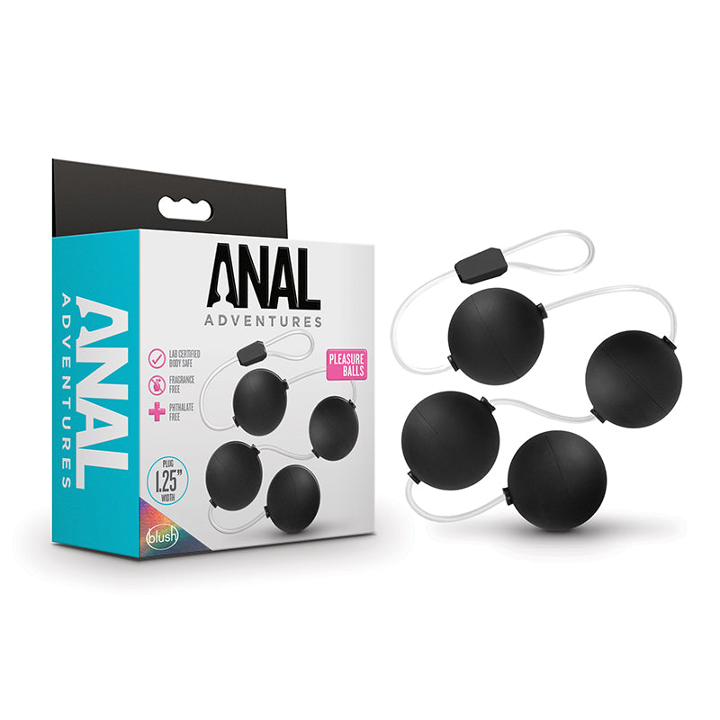 Blush Anal Adventures Pleasure Balls Black