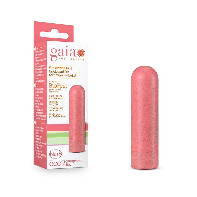 Blush Gaia Eco Rechargeable Bullet Vibrator Coral