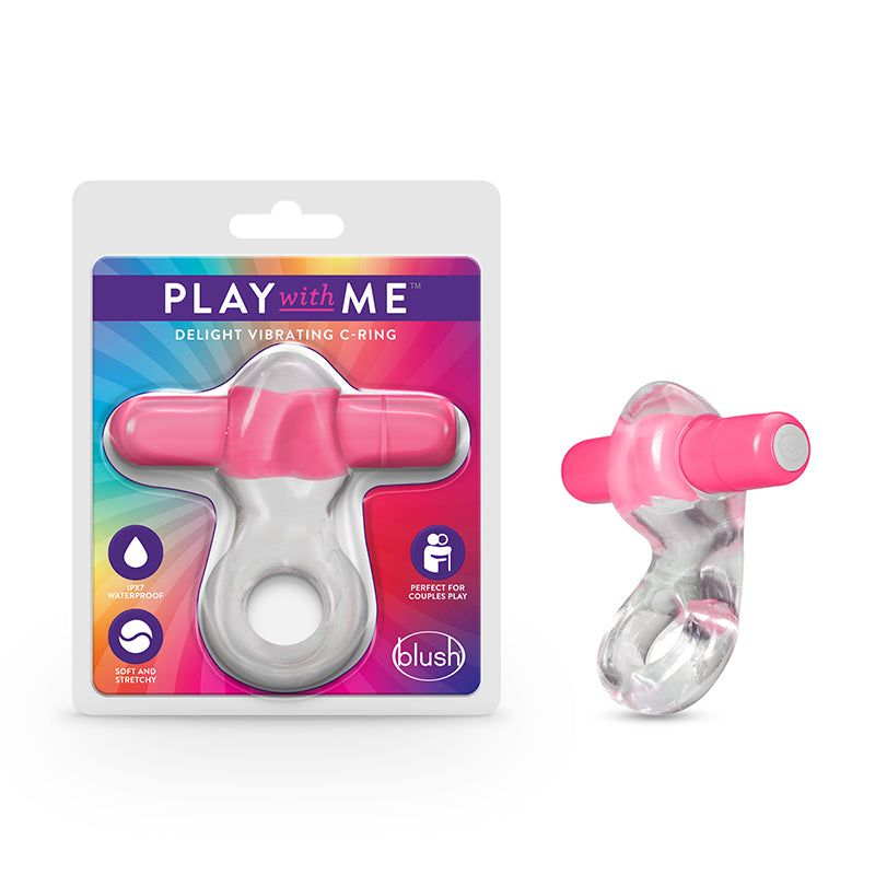 Blush Play with Me Delight Vibrating C-Ring Pink