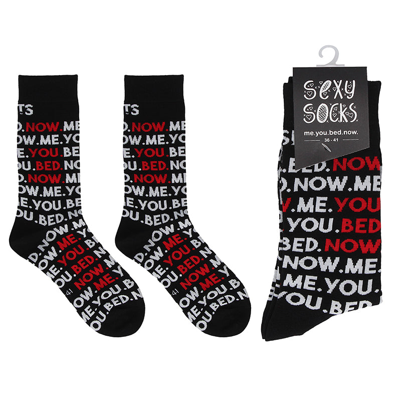 Shots Sexy Socks Me.You.Bed.Now. S/M