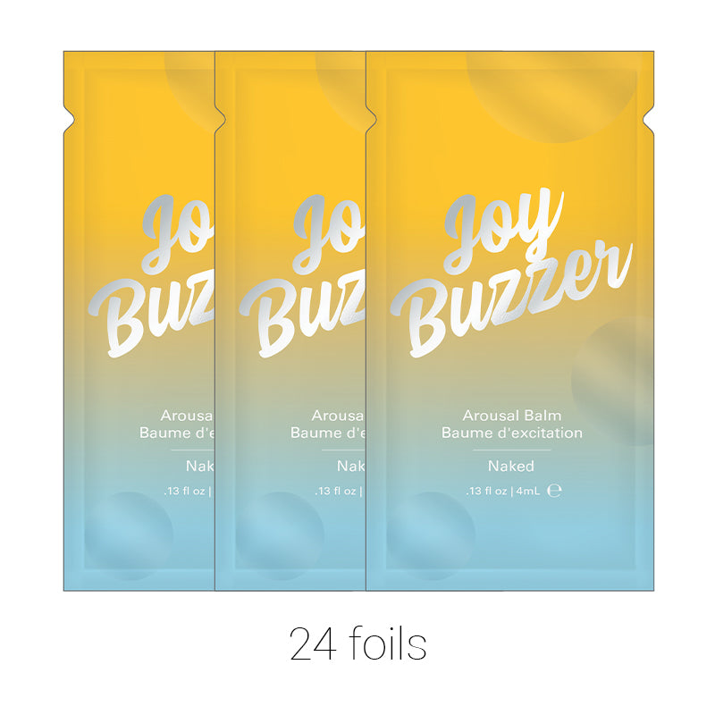 Joy Buzzer Naked Clitoral Arousal Balm (Bulk Pack/24 pcs) .13 oz Foil