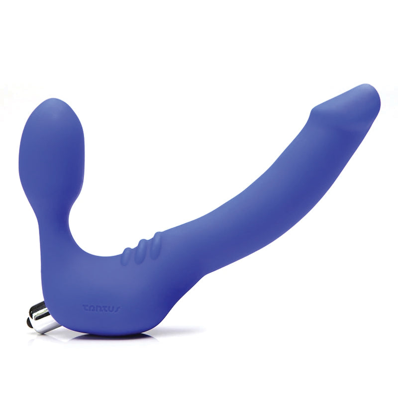 Tantus Strapless Slim Vibrating Strap-On Dildo Azure - Nice &amp; Naughty