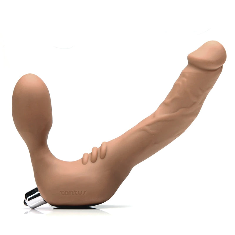 Tantus Real Strapless Slim Vibrating Strap-On Dildo Honey - Nice & Naughty