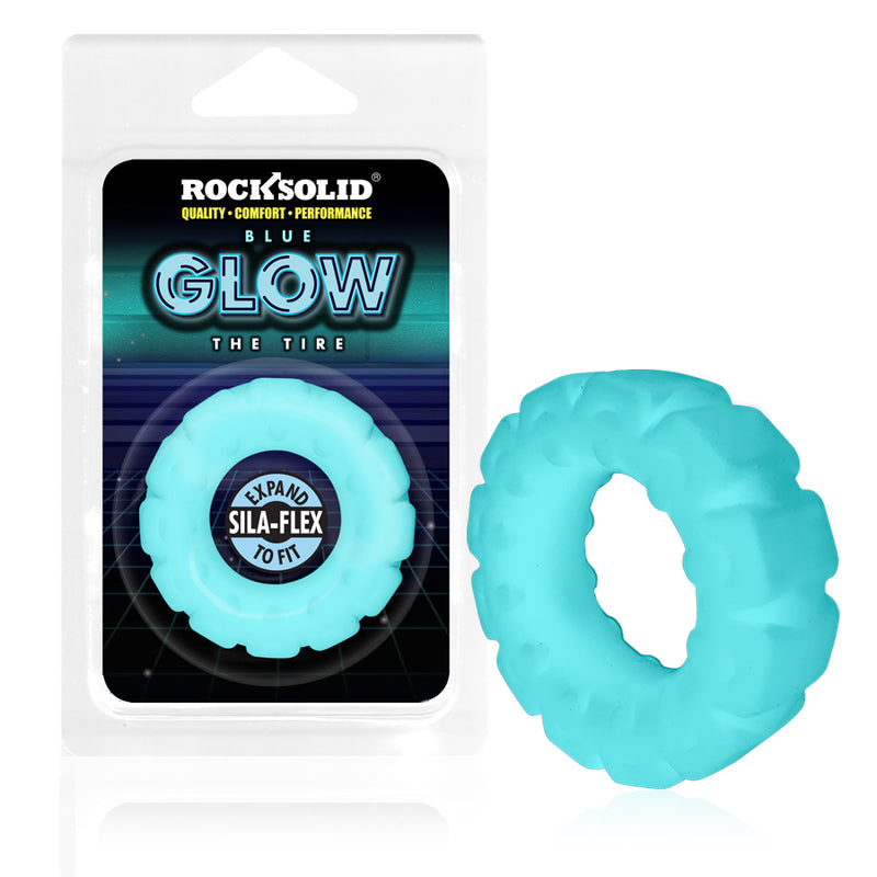 Rock Solid Sila-Flex Glow-in-the-Dark The Tire C-Ring Blue