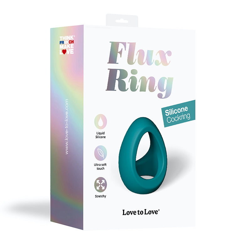 Love to Love Flux Ring Silicone Cockring Petrol Blue
