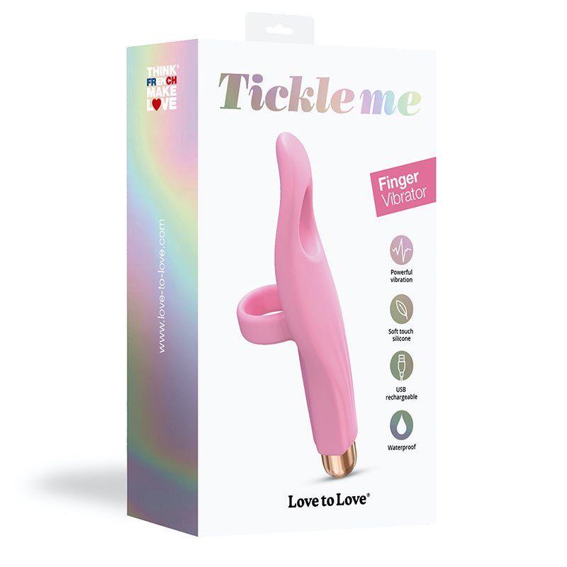 Love to Love Tickle Me Rechargeable Silicone Finger Vibrator Rose
