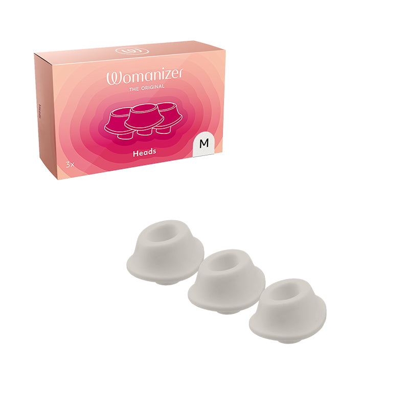 Womanizer 3-Pack Type A Replacement Stimulation Heads (For Premium, Classic, Liberty & Starlet 2) Warm Gray M