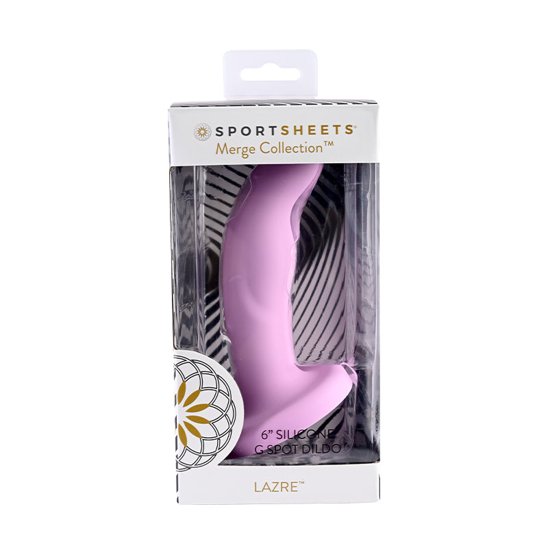 Sportsheets Merge Collection Lazre 6 in. Silicone G-Spot Dildo with Suction Cup Pink