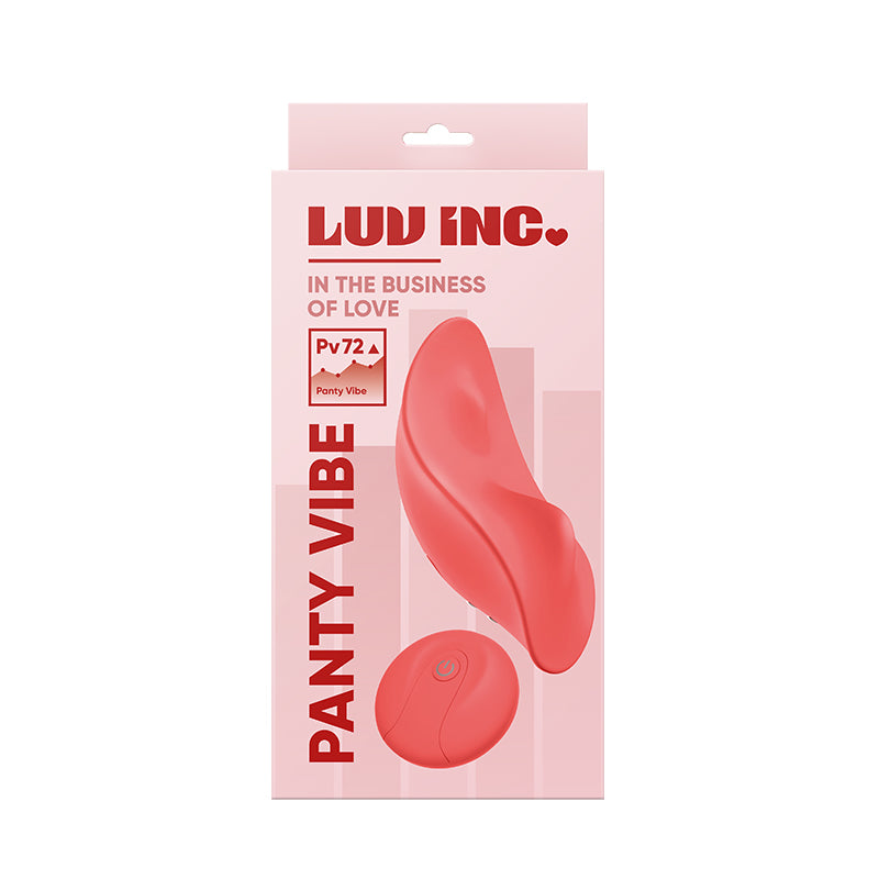 Luv Inc Pv72 Panty Vibe Rechargeable Remote-Controlled Silicone Wearable Vibrator Coral