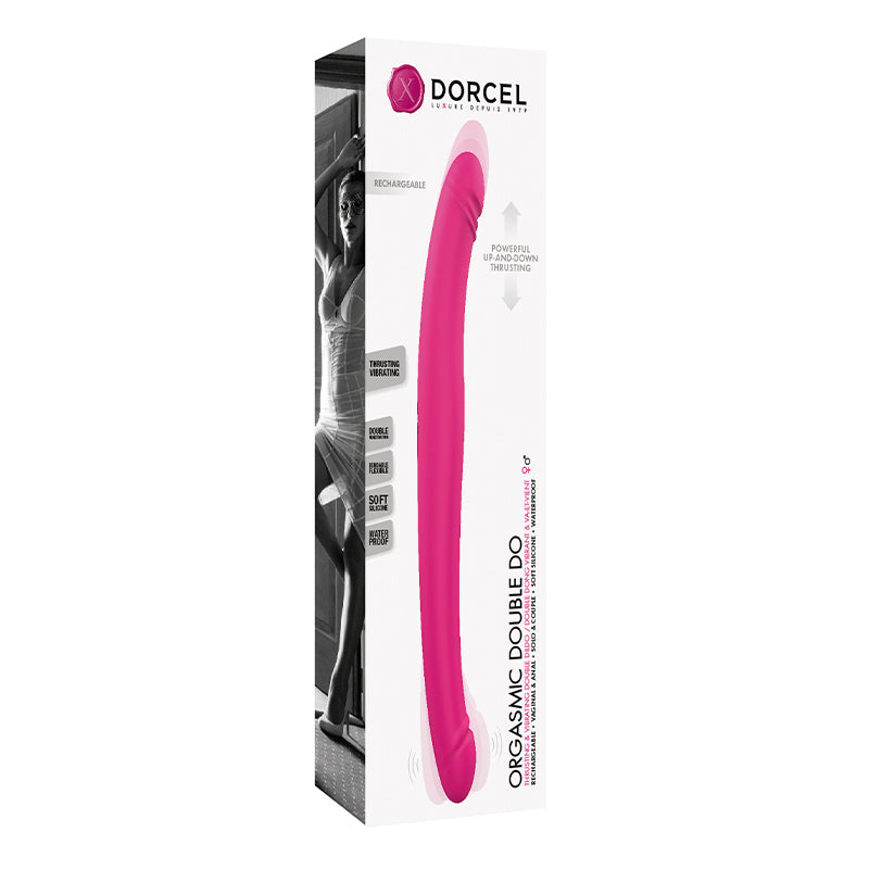 Dorcel Orgasmic Double Do Rechargeable Thrusting &amp; Vibrating Double Dildo Pink