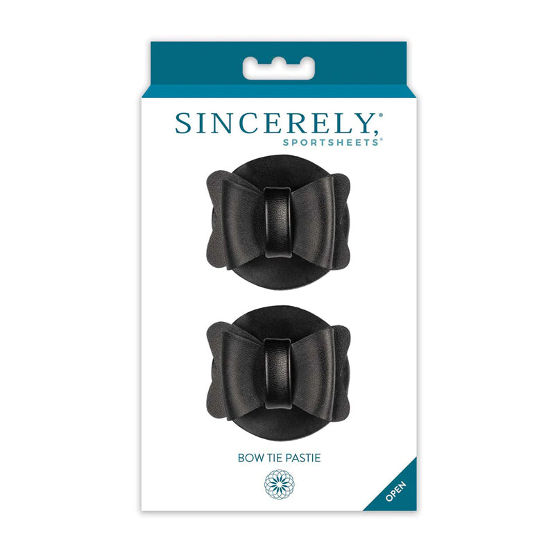 Sincerely, Sportsheets Bow Tie Pasties Black