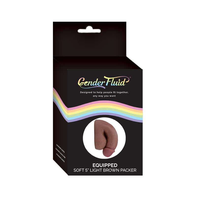 Gender Fluid Equipped Soft Packer 5 in. Light Brown