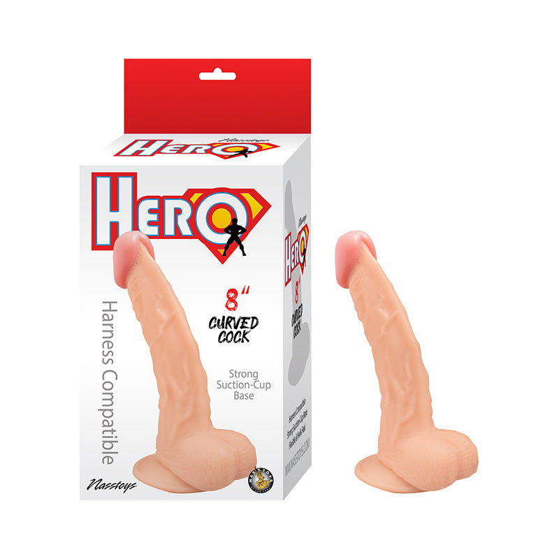 Hero Curved Cock 8 in. White