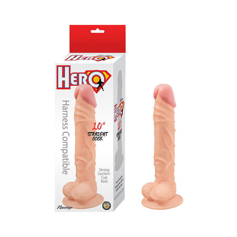 Hero Straight Cock 10 in. White