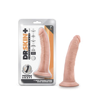 Blush Dr. Skin Plus Realistic 7 in. Triple Density Posable Dildo with Suction Cup Beige