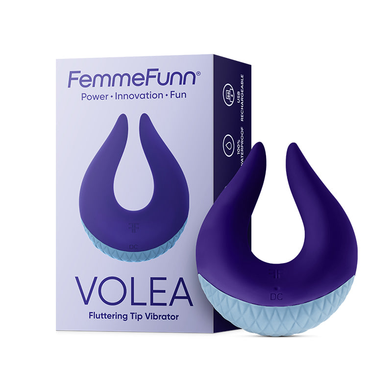 FemmeFunn Volea Rechargeable Silicone Fluttering Tip Vibrator Purple