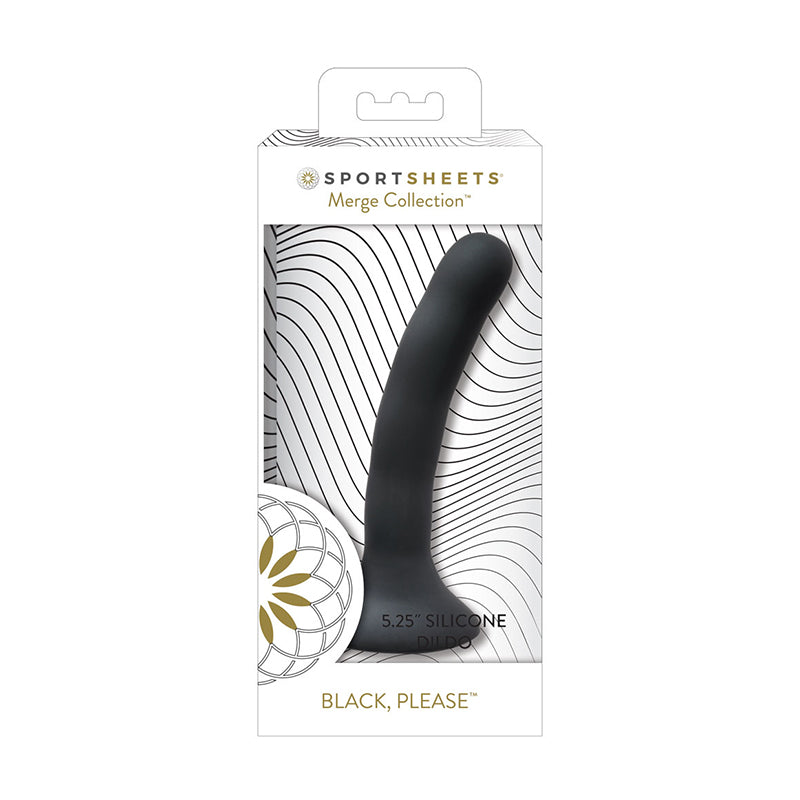Sportsheets Merge Collection Please 5 in. Silicone Dildo Black