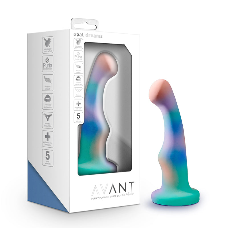 Blush Avant Opal Dreams 6 in. Silicone Dildo with Suction Cup Aqua