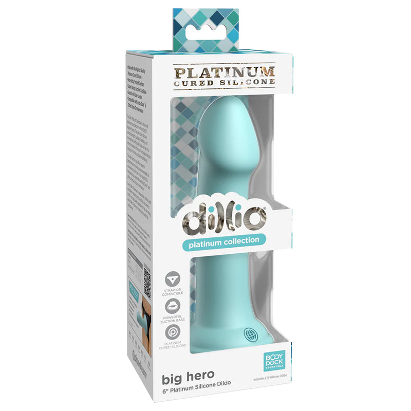 Pipedream Dillio Platinum Collection Big Hero 6 in. Silicone Dildo Teal