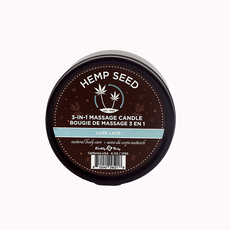 Earthly Body Hemp Seed 3-in-1 Massage Candle Luxe Lace 6 oz. / 170 g